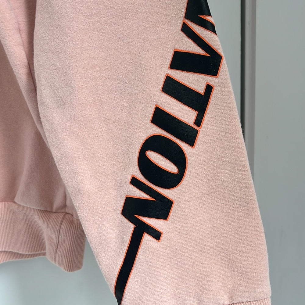 P.E NATION OversiyCrew Neck Long Sleeve Pink Sweatshirt XS - Picture 6 of 10